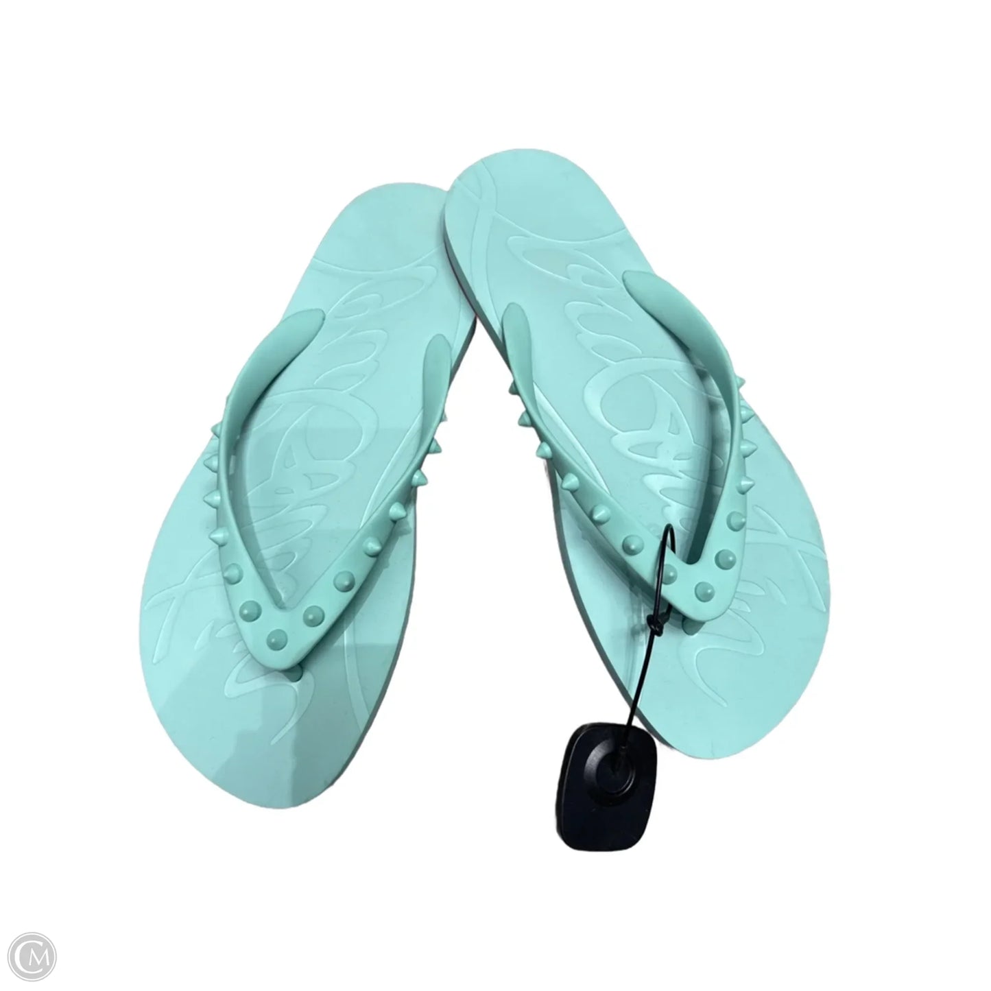 Sandals Luxury Designer By Christian Louboutin In Blue, Size: 12