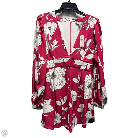 Romper By Anthropologie In Pink & White, Size: S