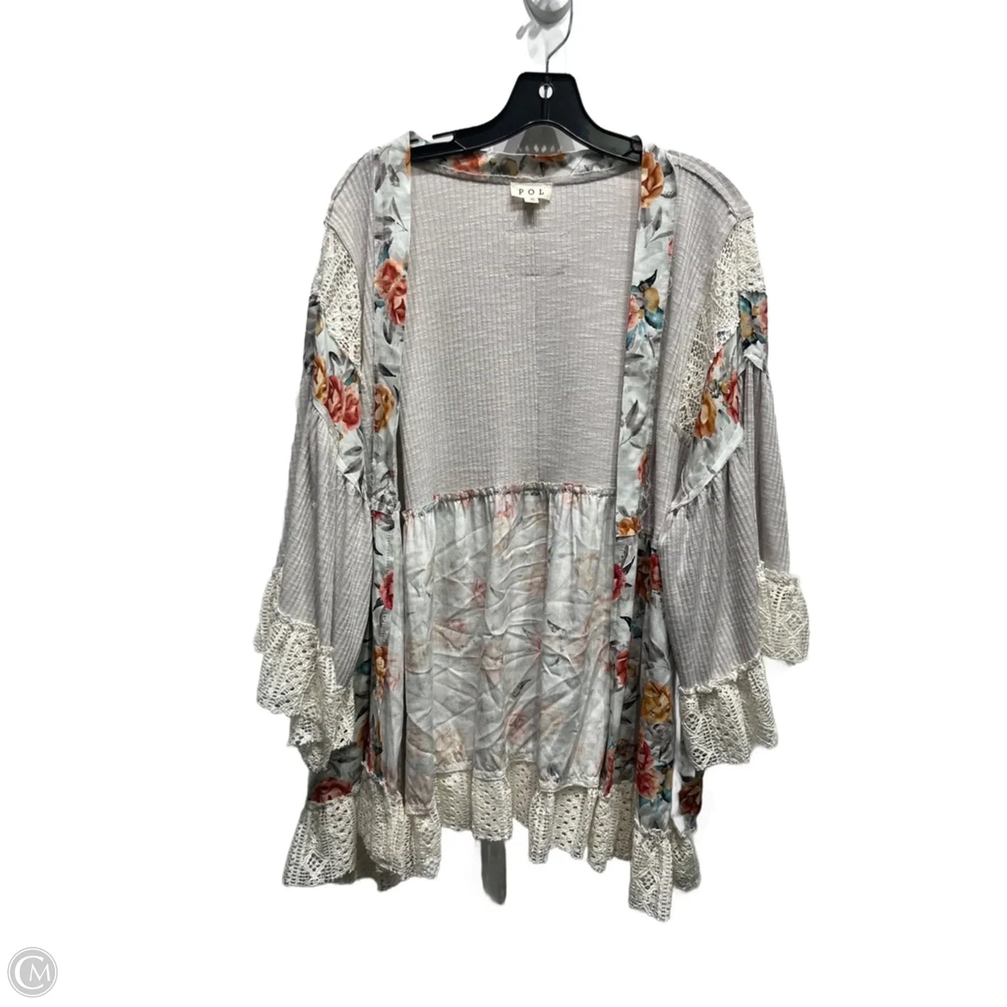 Kimono By Pol In Grey & Orange, Size: S