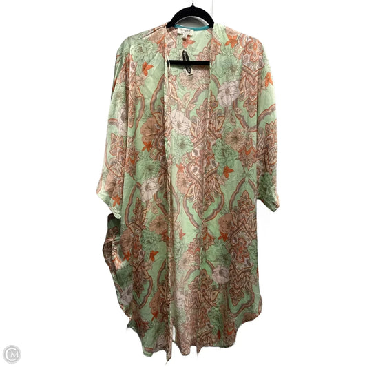 Kimono By Umgee In Green & Orange, Size: M