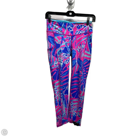 Capris Designer By Lilly Pulitzer In Blue & Pink, Size: Xs