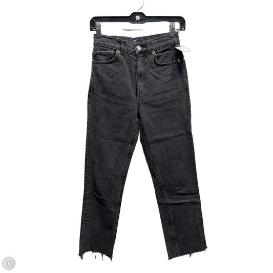 Jeans Straight By Asos In Black Denim, Size: 0
