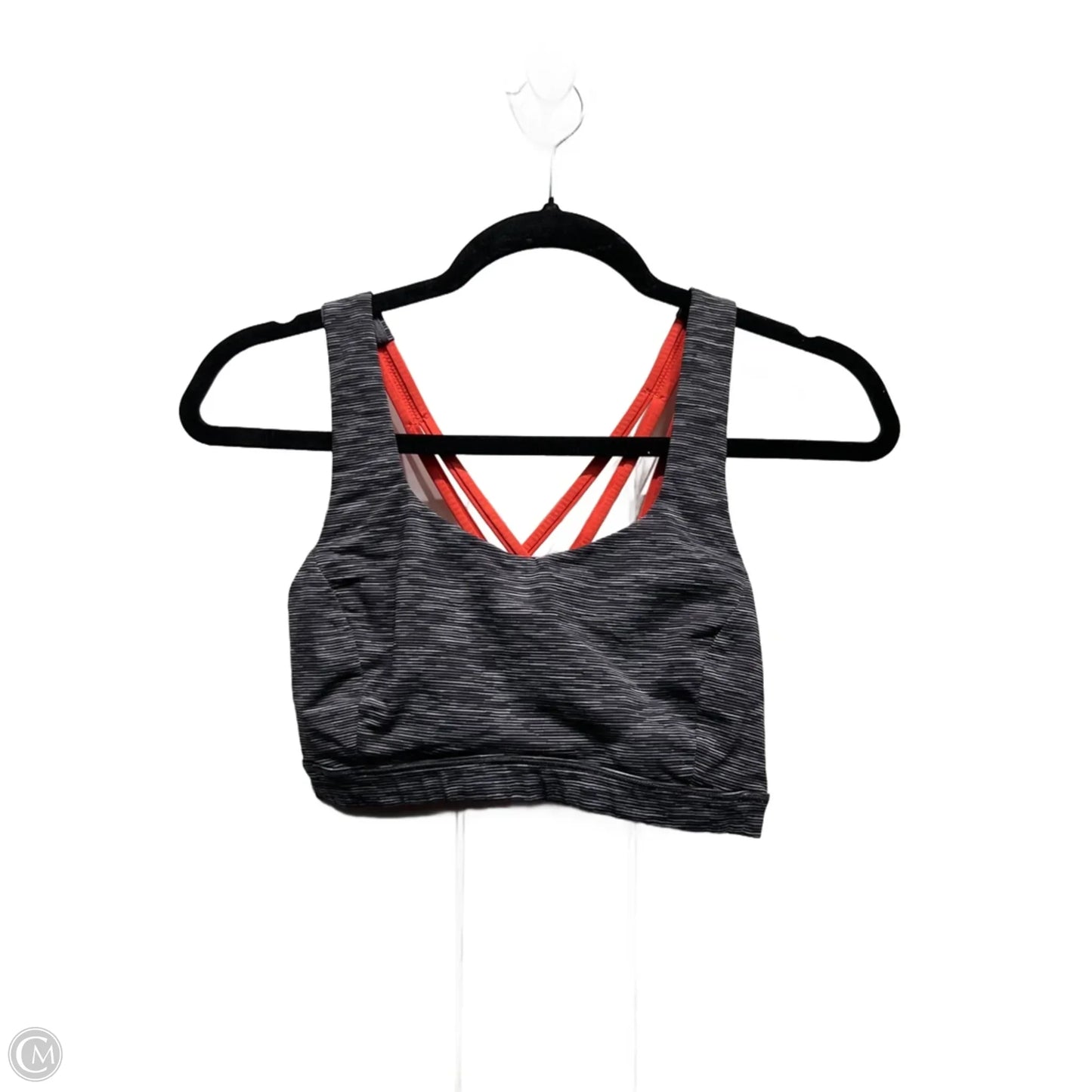 Athletic Bra By Lululemon In Black & Grey, Size: 6