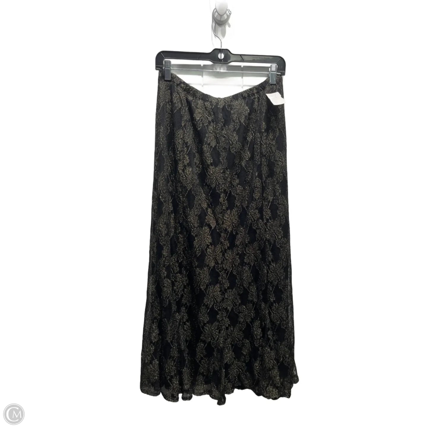 Skirt Maxi By Chicos In Black & Gold, Size: L