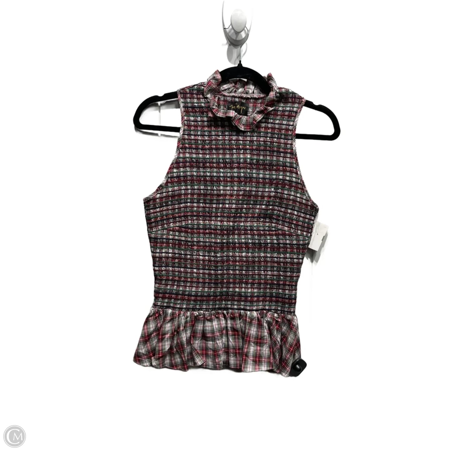 Top Sleeveless By petersym top In Green & Red, Size: L