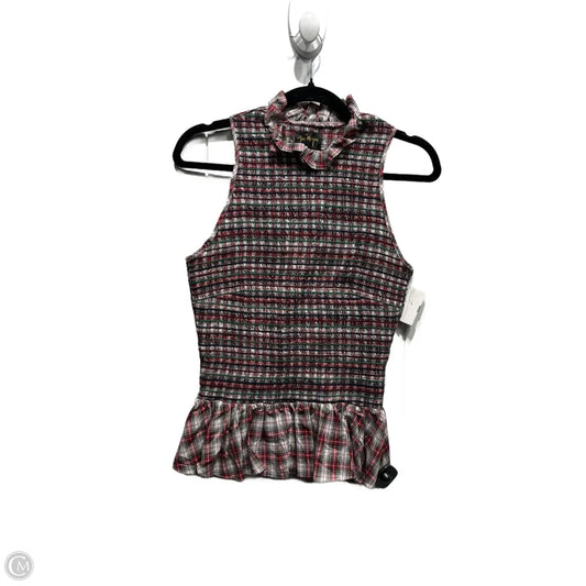 Top Sleeveless By petersym top In Green & Red, Size: L