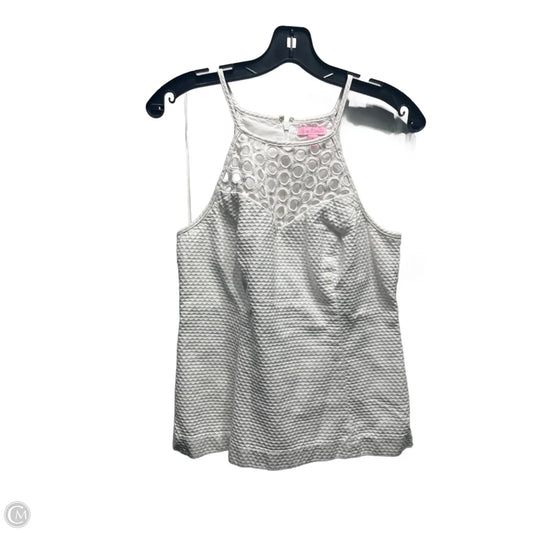 Top Sleeveless Designer By Lilly Pulitzer In White, Size: 8