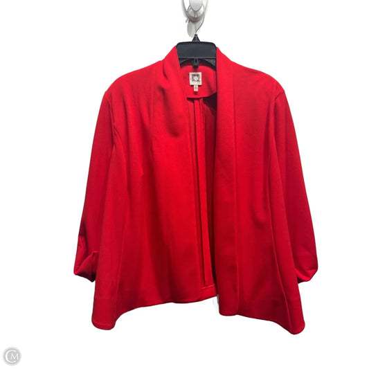 Blazer By Anne Klein In Red, Size: Xl