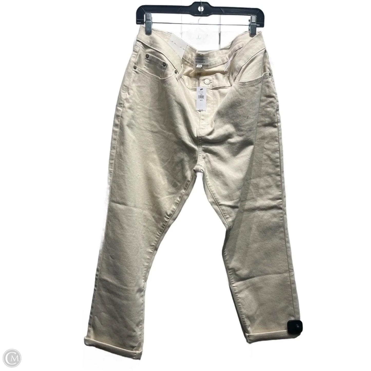 Pants Cropped By Banana Republic In Cream, Size: 14