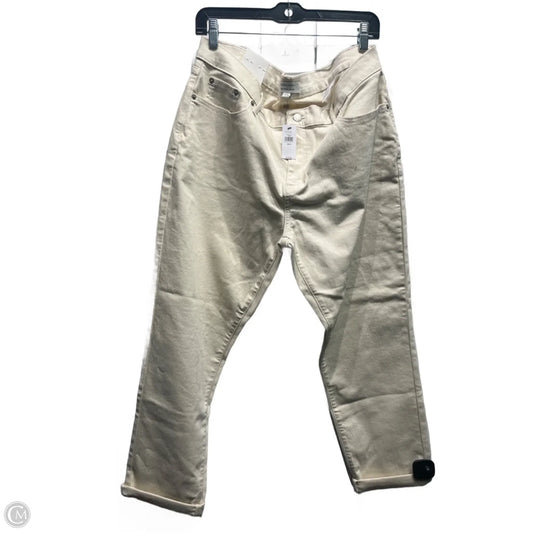 Pants Cropped By Banana Republic In Cream, Size: 14
