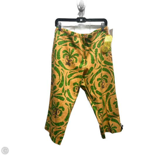 Capris By Clothes Mentor In Green & Orange, Size: 14