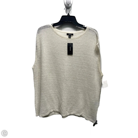 Sweater Short Sleeve By Alfani In Cream, Size: Xl