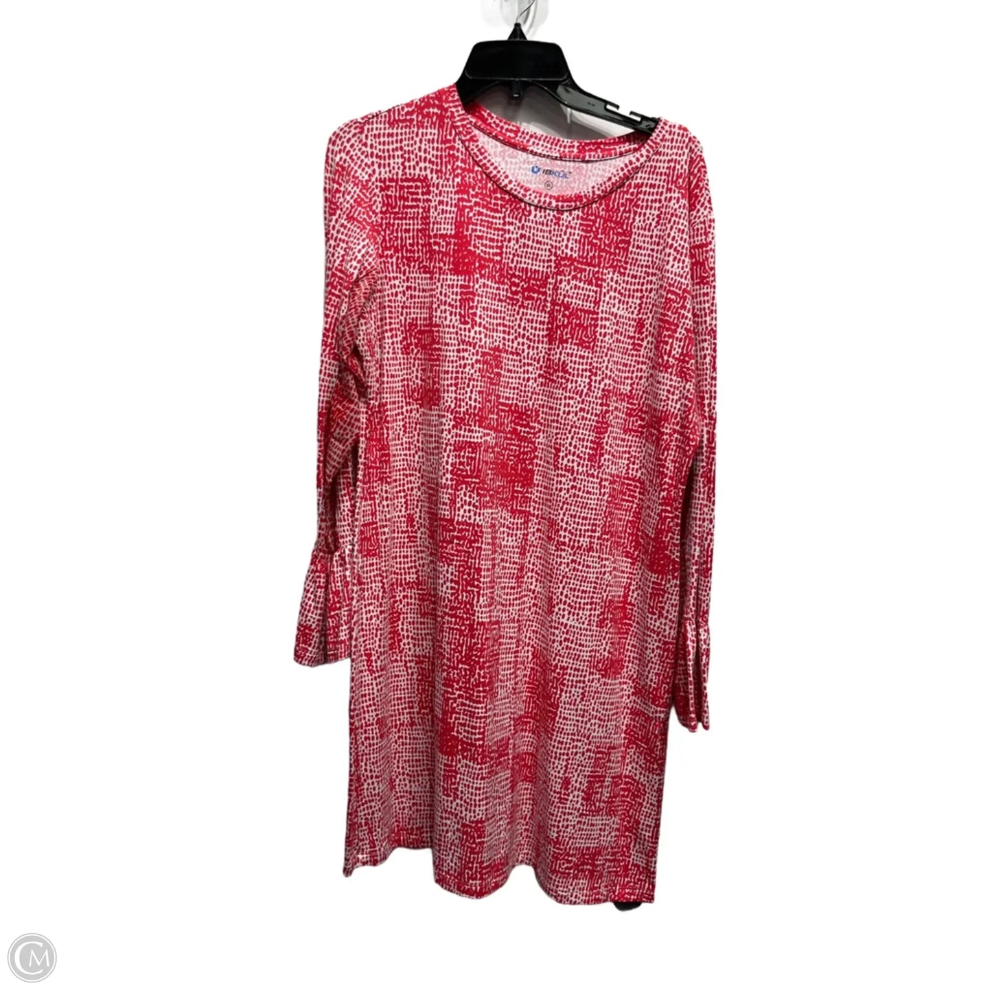 Dress Casual Short By Ibkul In Red & White, Size: Xl