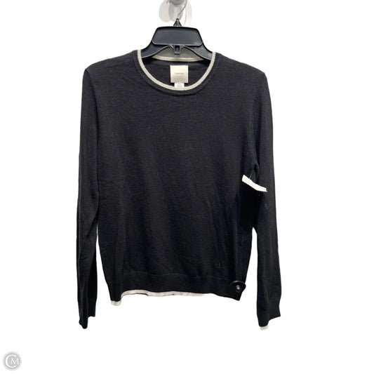 Sweater By Calvin Klein In Black & White, Size: S