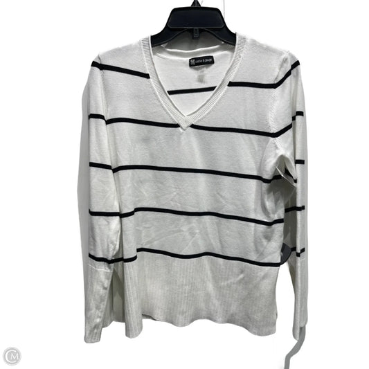 Sweater By Cable And Gauge In Black & White, Size: M