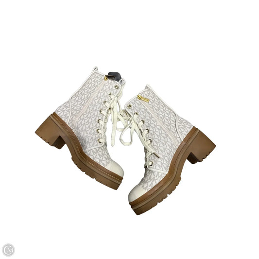 Boots Designer By Michael Kors In Cream, Size: 8.5