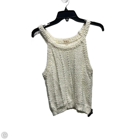 Top Sleeveless By Pol In Cream, Size: S