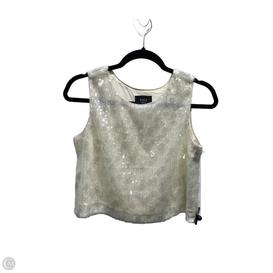 Blouse Sleeveless By Vici In White, Size: S
