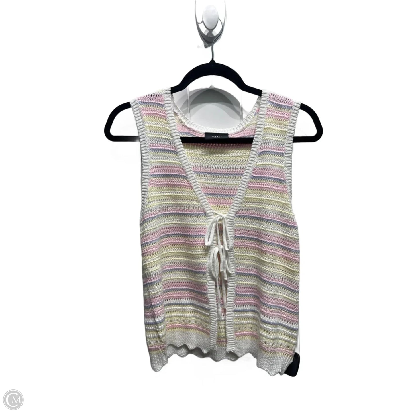 Top Sleeveless By Vici In Pink & Yellow, Size: S