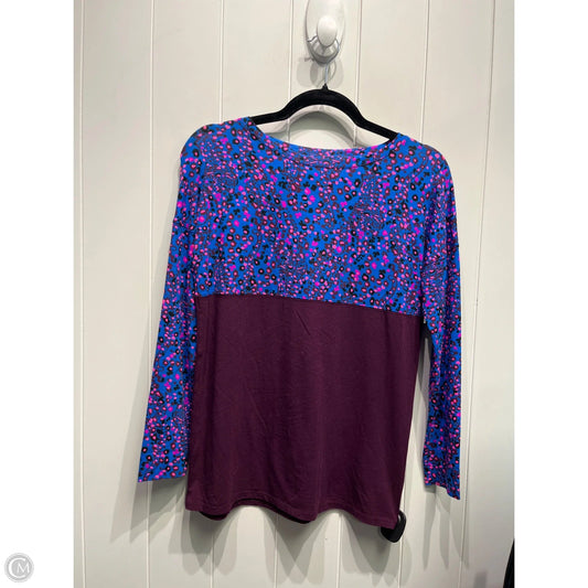Top Long Sleeve Designer By Lilly Pulitzer In Blue & Purple, Size: Xxs