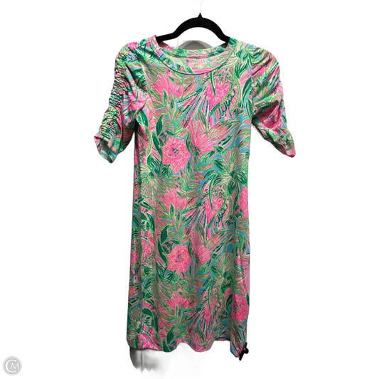 Dress Designer By Lilly Pulitzer In Green & Pink, Size: Xxs