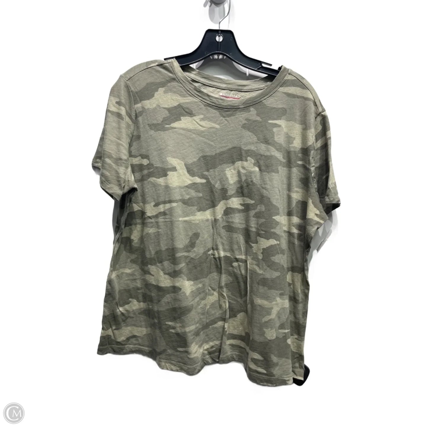 Athletic Top Short Sleeve By Athleta In Camouflage Print, Size: 1x