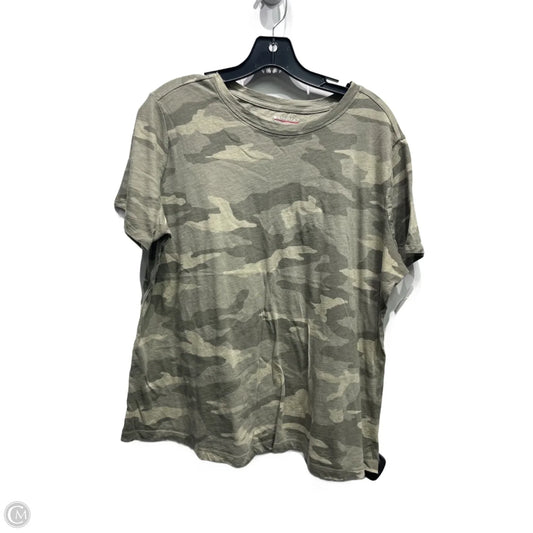 Athletic Top Short Sleeve By Athleta In Camouflage Print, Size: 1x