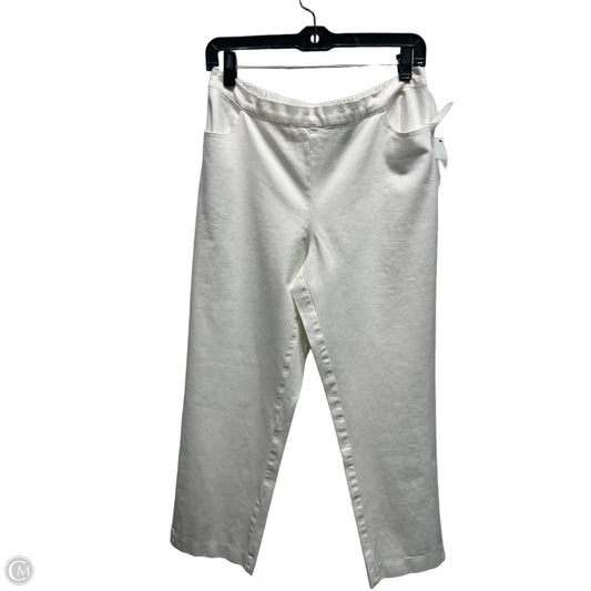 Capris By Isaac Mizrahi Live Qvc In White, Size: 10