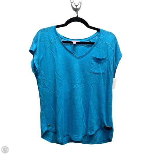 Top Short Sleeve Designer By Lilly Pulitzer In Blue, Size: Xs