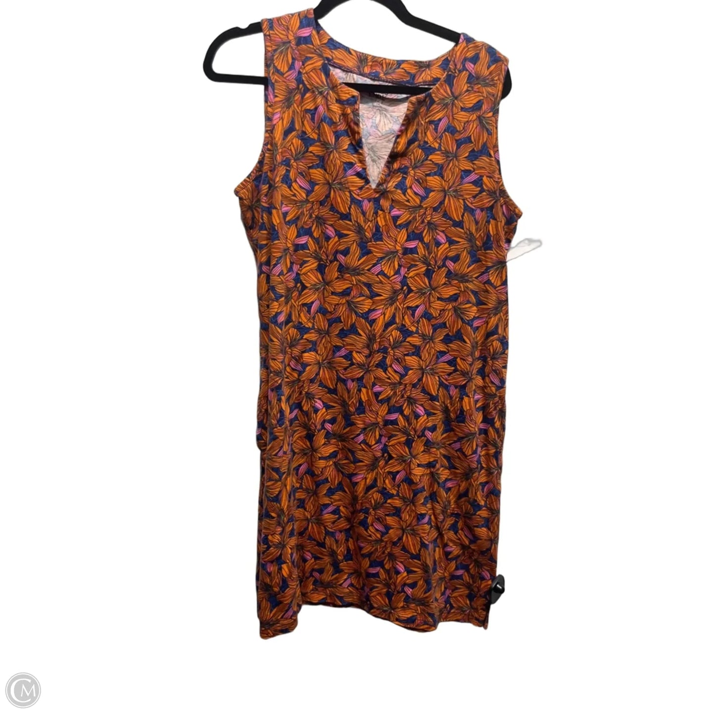 Dress Casual Short By Lands End In Blue & Orange, Size: M