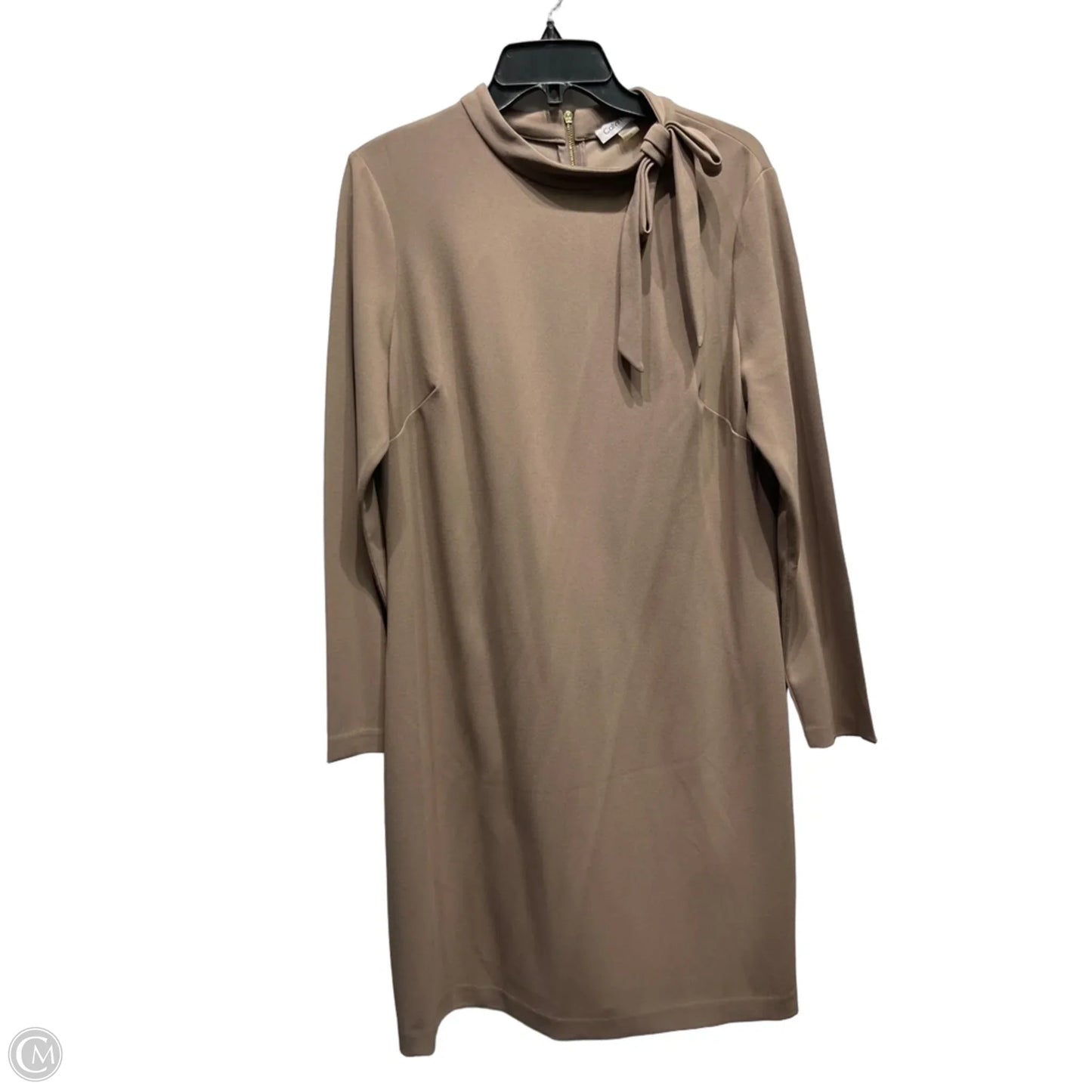 Dress Work By Calvin Klein In Taupe, Size: 14