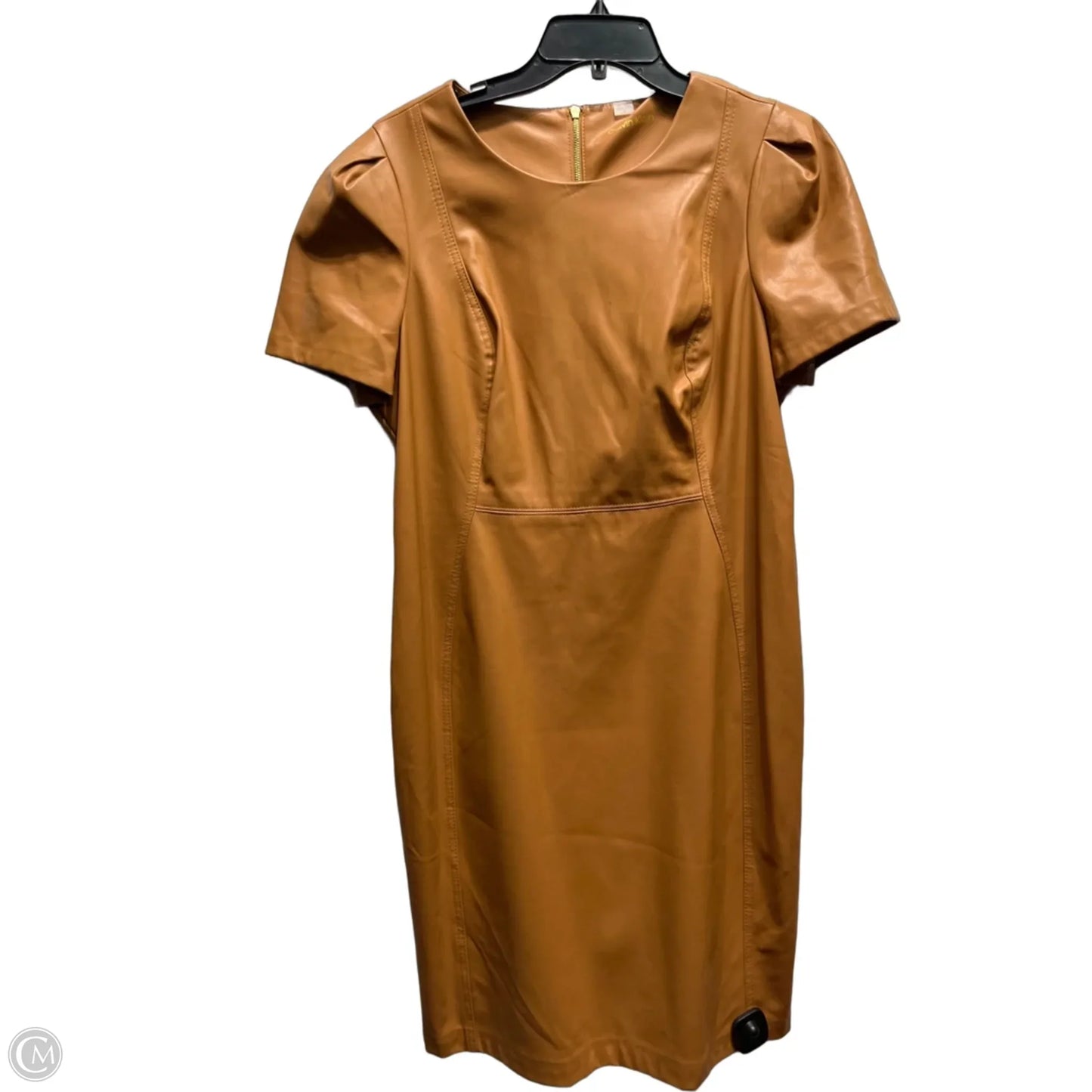 Dress Work By Calvin Klein In Tan, Size: 14