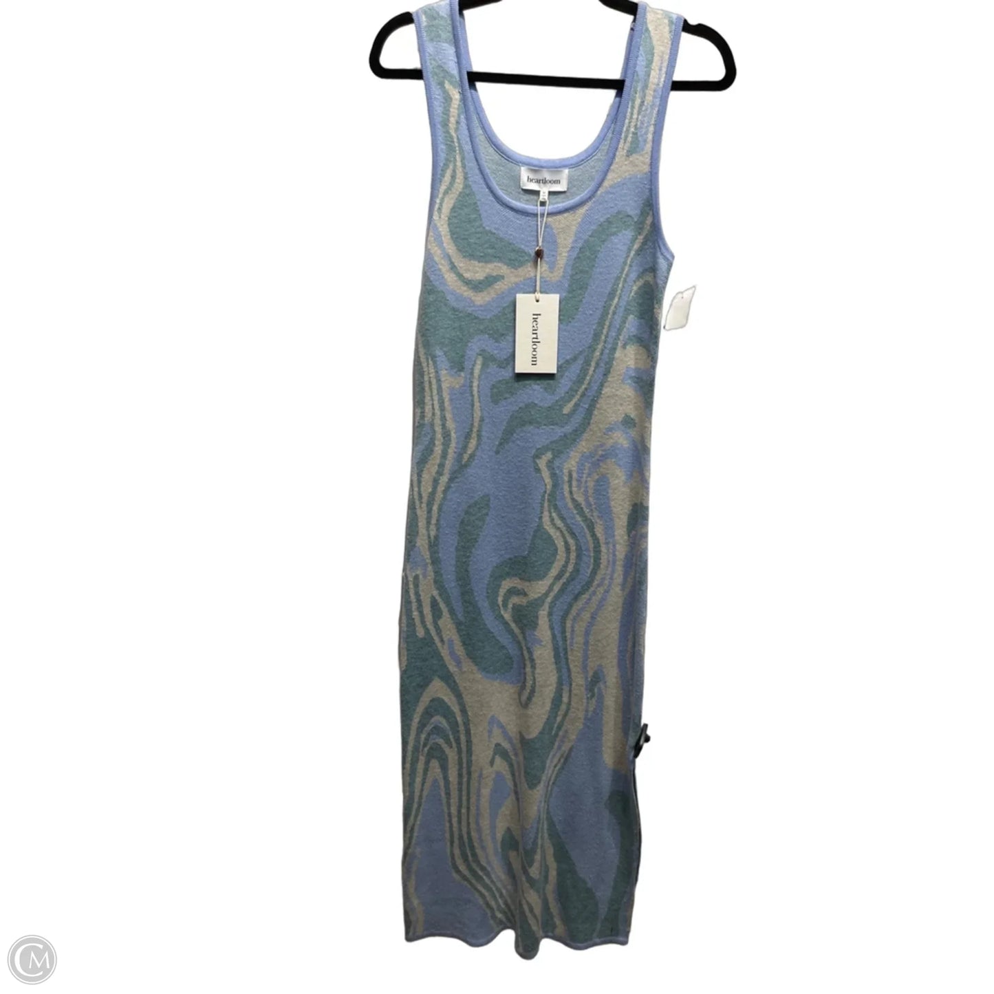 Dress Casual Midi By Heartloom In Blue & Tan, Size: M