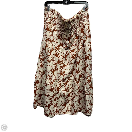 Skirt Maxi By Universal Thread In Brown & Tan, Size: 1x