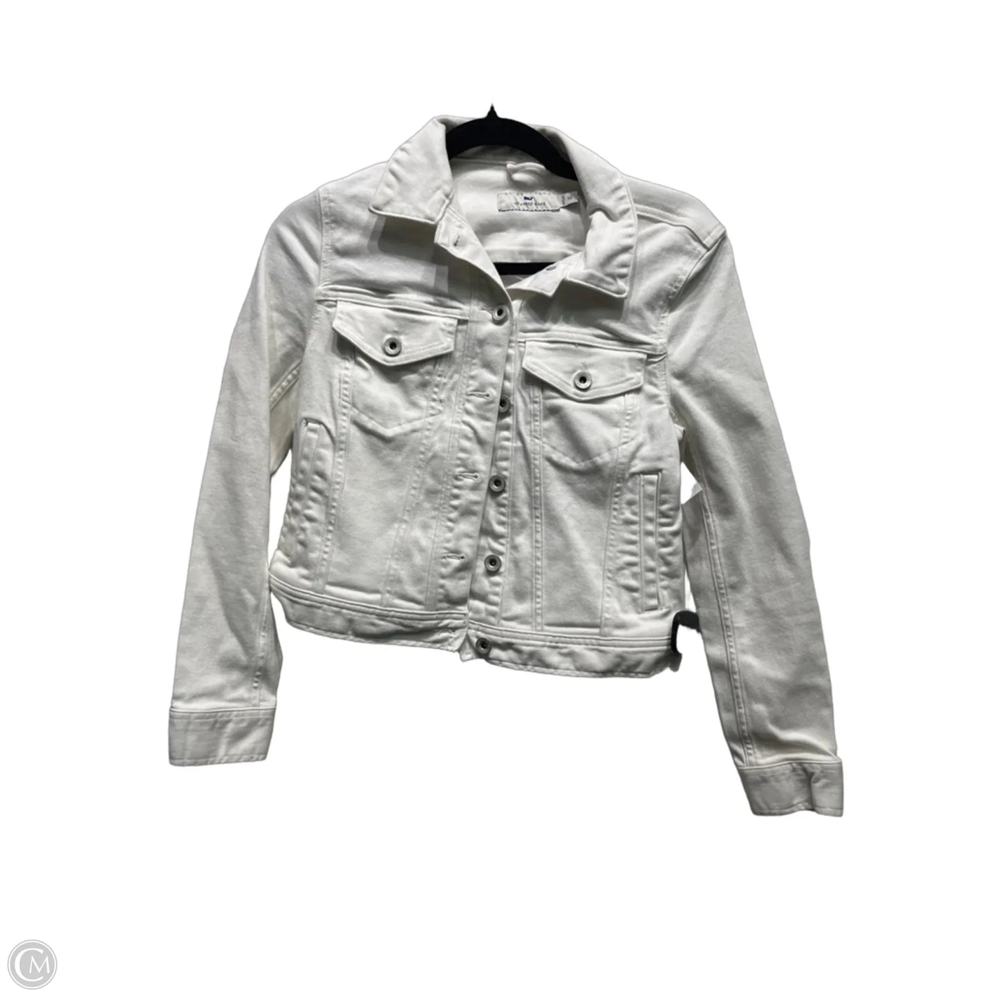 Jacket Denim By Vineyard Vines In White, Size: Xs