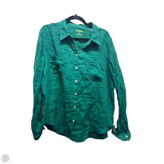 Top Long Sleeve Designer By Lilly Pulitzer In Green, Size: Xl