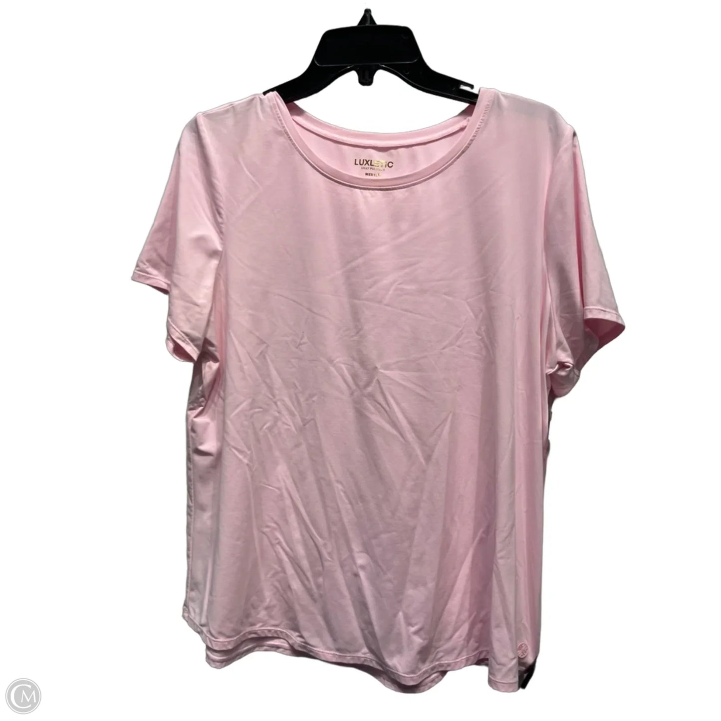 Top Short Sleeve Designer By Lilly Pulitzer In Pink, Size: Xl