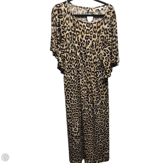 Dress Casual Midi By Chicos In Animal Print, Size: M