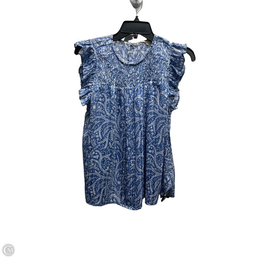 Top Short Sleeve By Umgee In Blue, Size: S