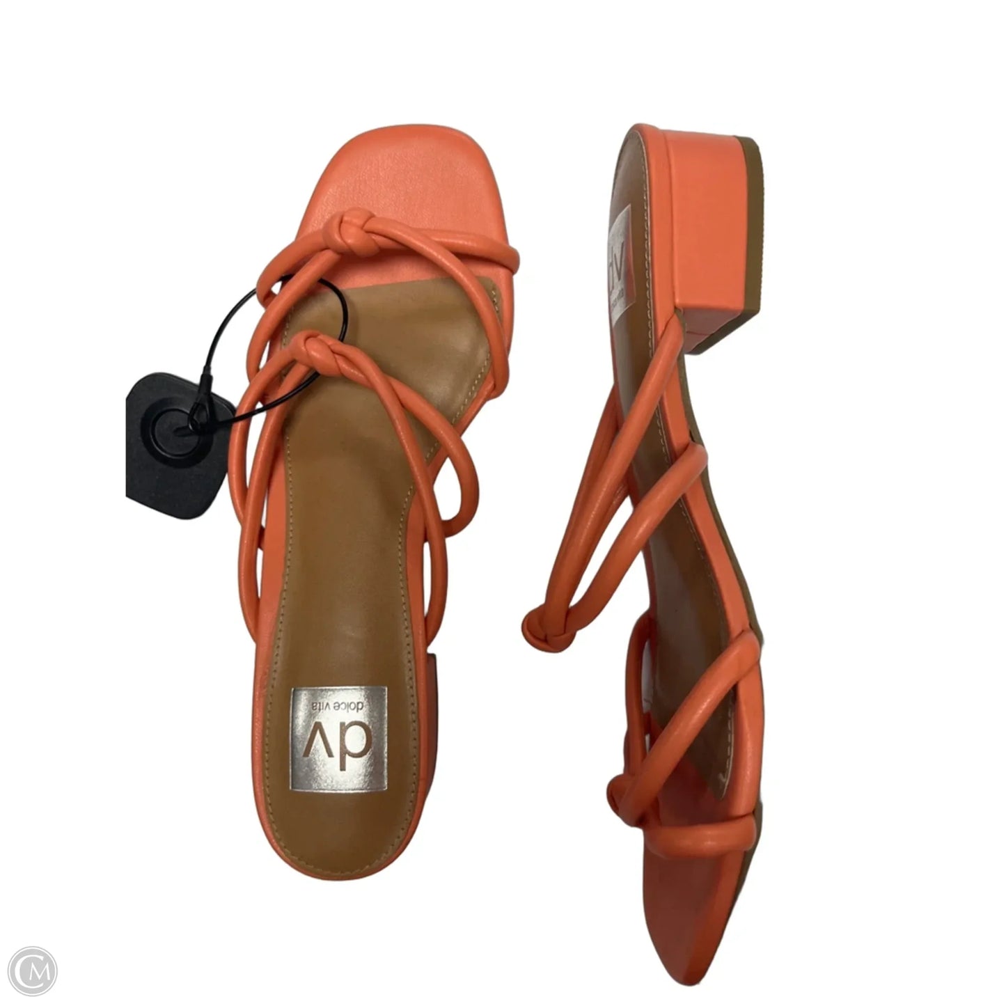 Sandals Heels Kitten By Dolce Vita In Orange, Size: 7.5