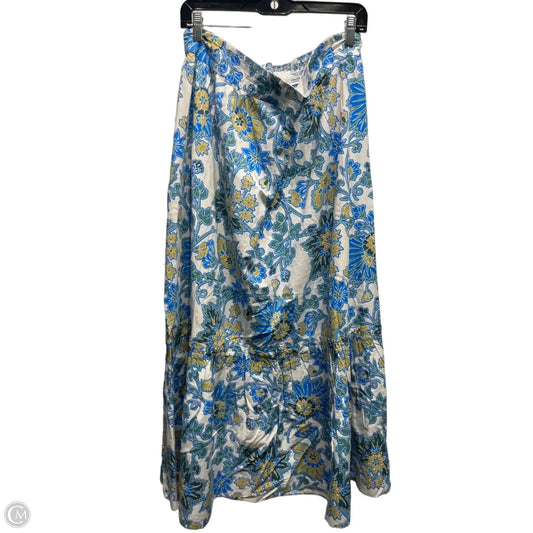 Skirt Maxi By Topshop In Blue & Green, Size: 14