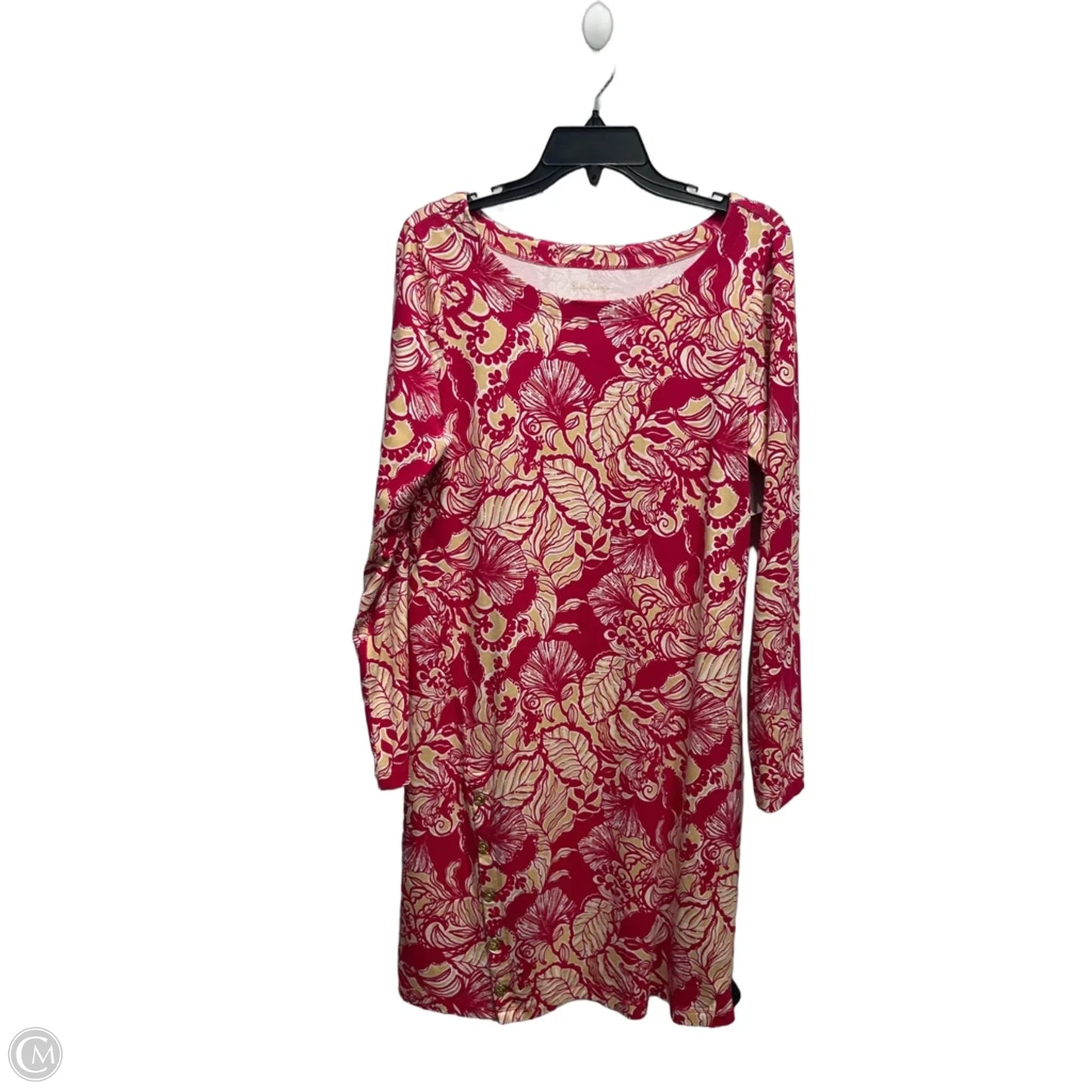 Dress Designer By Lilly Pulitzer In Cream & Red, Size: L