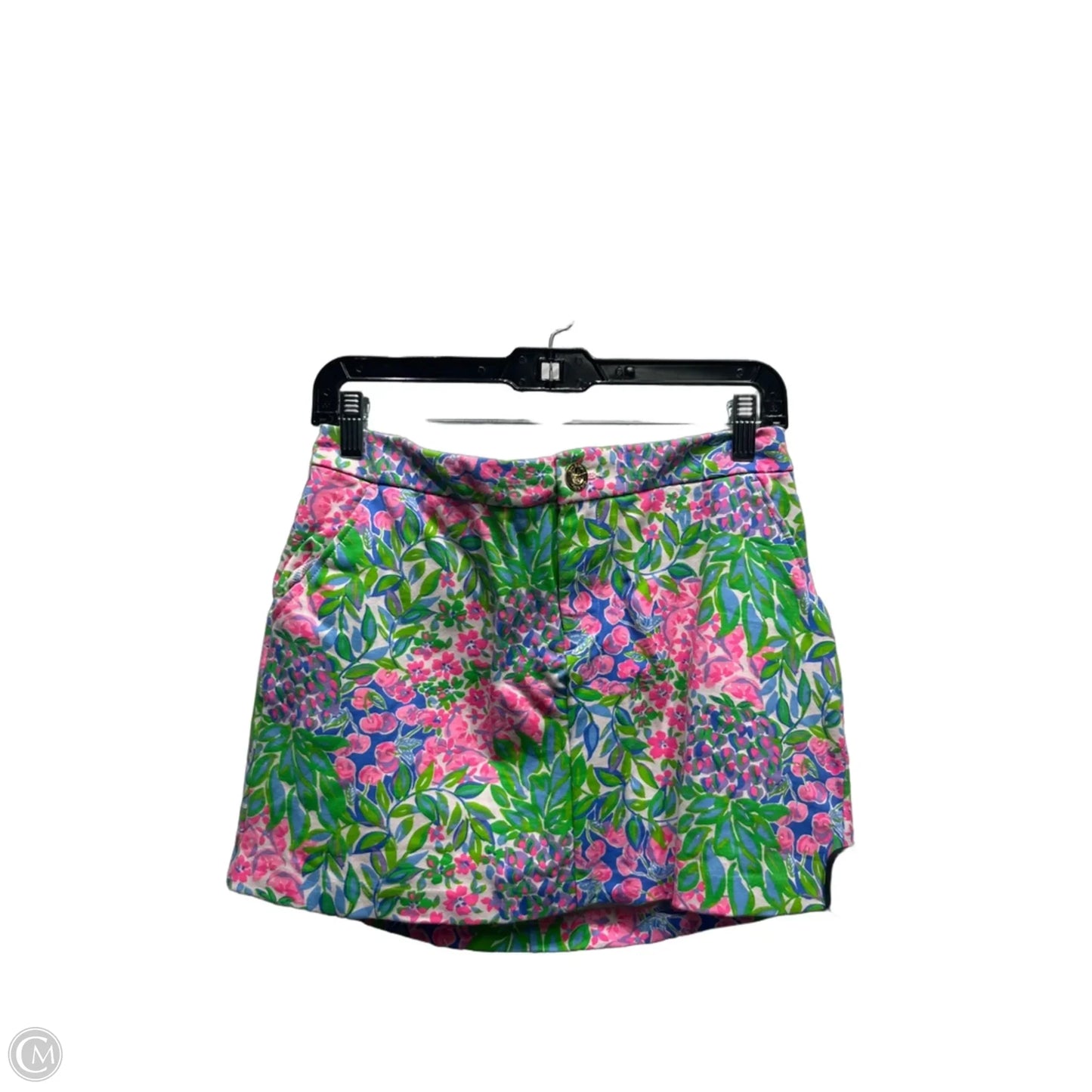 Skort Designer By Lilly Pulitzer In Green & Pink, Size: 2