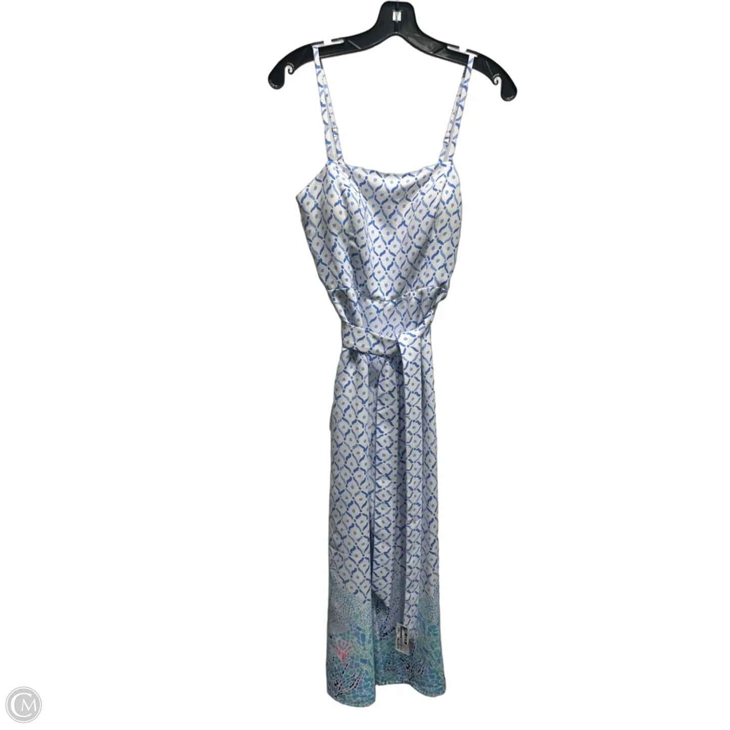 Jumpsuit Designer By Lilly Pulitzer In Blue & White, Size: 2