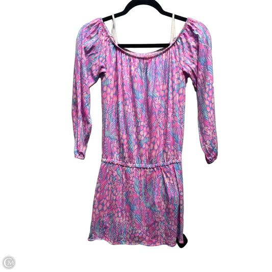 Romper Designer By Lilly Pulitzer In Blue & Pink, Size: Xs