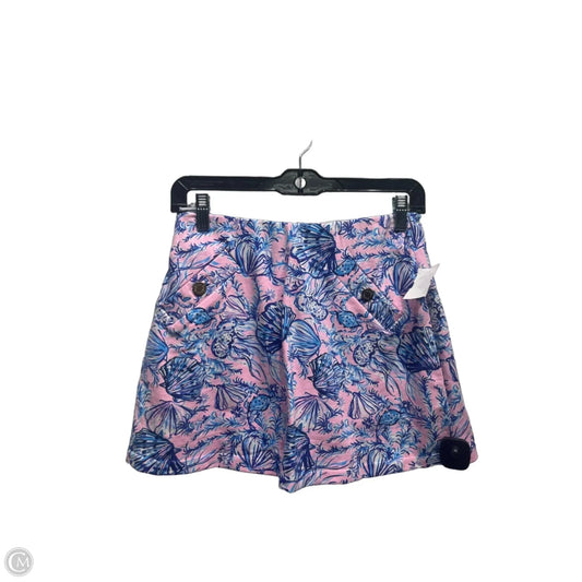 Skort Designer By Lilly Pulitzer In Blue & Pink, Size: Xs