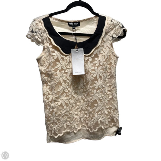 Top Short Sleeve By Vero Moda In Black & Tan, Size: S