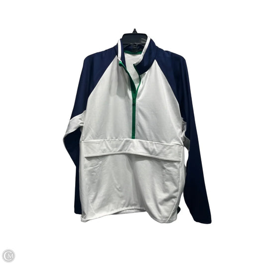 Sweatshirt Collar By Ralph Lauren In Blue & White, Size: L