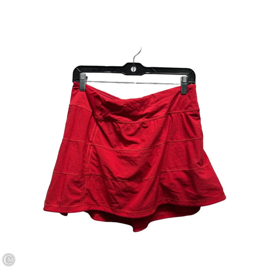 Athletic Skirt By Lululemon In Red, Size: M