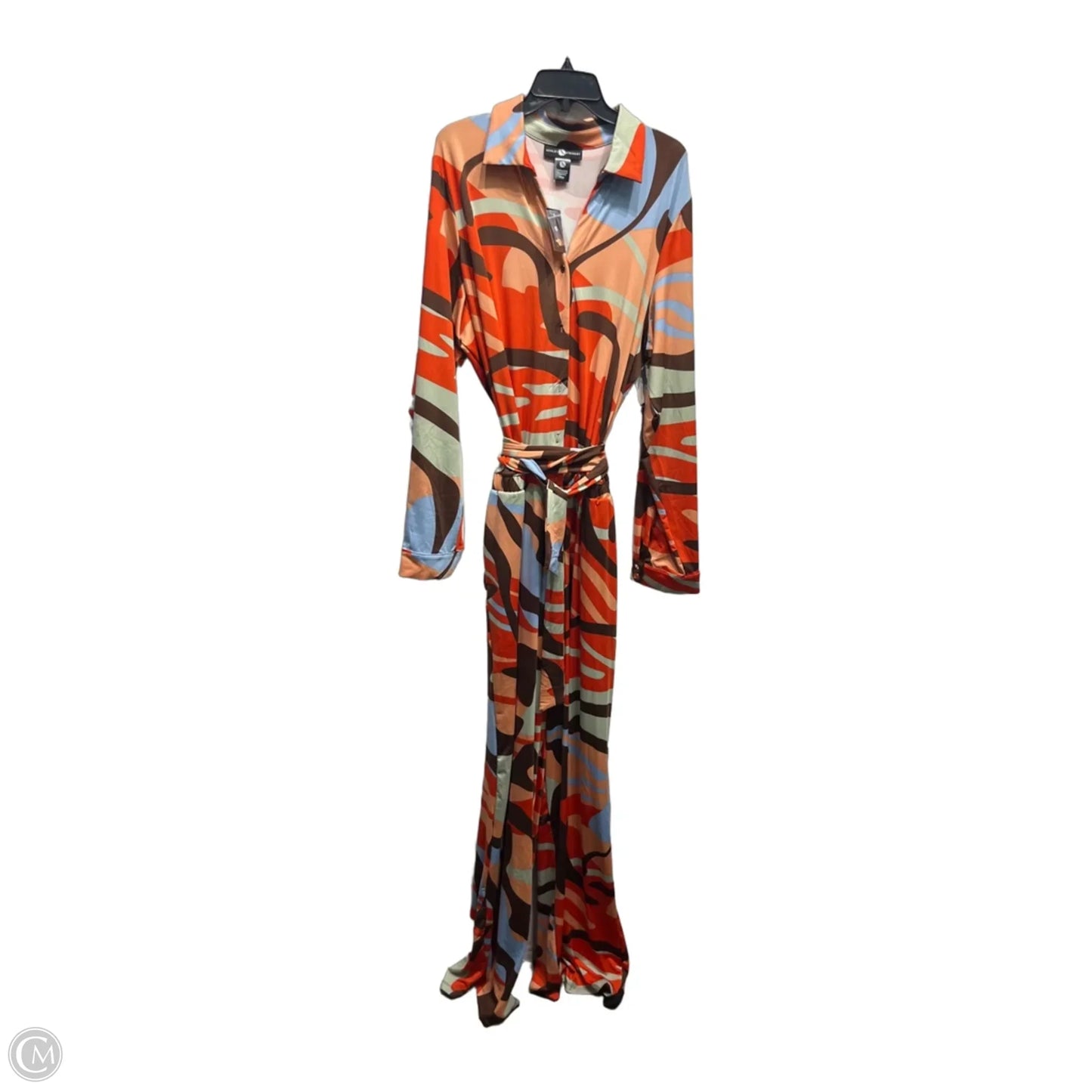 Jumpsuit By Ashley Stewart In Brown & Orange, Size: 18